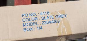 lot 21 image: Donco Kids Twin over Twin Stairway Bunk Bed - Slate Gray (Incomplete)