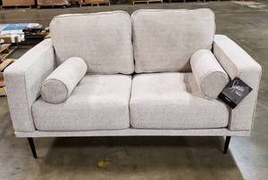 lot 22 image: Ashley Furniture Caladeron RTA Loveseat (Complete, needs cleaning)
