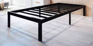 lot 18 image: Homdock 14 Inch Metal Platform Bed Frame Twin XL (Open box)