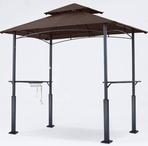 lot 20 image: ABCCANOPY 8x 5 Grill Gazebo Shelter, Outdoor Backyard BBQ Gazebo Canopy with LED Light (Incomplete)