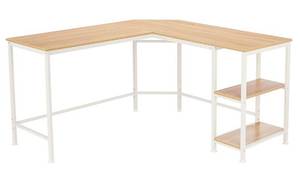 lot 37 image: Amazon Basics L-Shape Computer Desk with Shelves for Storage, 54.3 Inch (Incomplete)