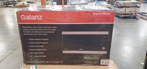 lot 3 image: Galanz 2.2 cu. ft. Countertop Microwave ExpressWave in Stainless Steel with Sensor Cooking Technology (New, freight damage)