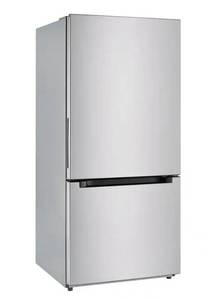 lot 4 image: 18.7 cu. ft. Bottom Freezer Refrigerator in Stainless Steel (New, freight damage)