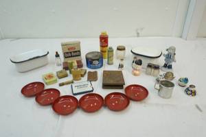 vintage tins and figurines
