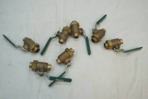 12 brass water valves