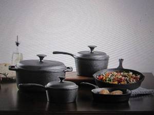 8 pc preseasoned cast iron cookware...