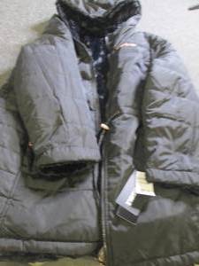 bebe womens hooded faux fur lined p...