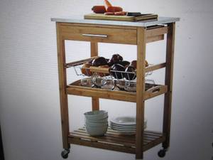 boraam aya kitchen cart with stainl...