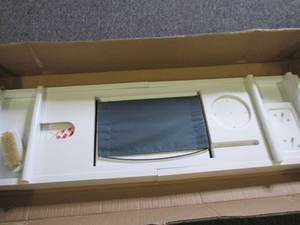 white bamboo bathroom tray ...