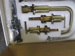 2 handle brush gold faucet ...
