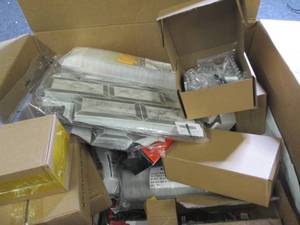 box of home improvement items ...