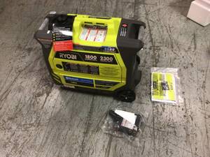 2,300-Watt Recoil Start Bluetooth Super Quiet Gasoline Powered Digital Inverter Generator with CO Shutdown Sensor by RYOBI Customer Returns See Pictures
