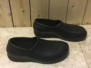 Mens Galvanize Slip Resistant Slip-On Shoes - Soft Toe - BLACK Size 8(M)