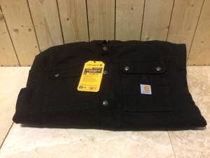 Carhartt Mens S  Black Cotton Washed Duck Bartlett Jacket