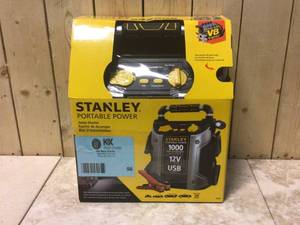 Stanley 1000 Peak Amp Jump Starter with 12-Volt DC Outlet and USB Power