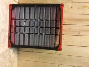 TAFCO Product 40-Compartment Small Parts Organizer, Red  SEE PICS SMALL DAMAGE Customer Returns See Pictures