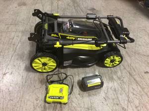 40V Brushless 20 in. Cordless Battery Walk Behind Push Lawn Mower with 6.0 Ah Battery and Charger by RYOBI Customer Returns See Pictures