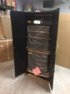 4-Piece Heavy Duty Welded Steel Garage Storage System in Black (108 in. W x 81 in. H x 24 in. D) by Husky Customer Returns See Pictures