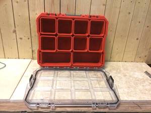 Milwaukee 10-Compartment Red Deep Pro Portable Tool Box with Storage and Organization Bins for Small Parts Customer Returns See Pictures