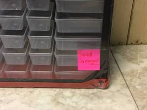 40-Compartment Small Parts Organizer Cabinet  Small Damage Customer Returns See Pictures