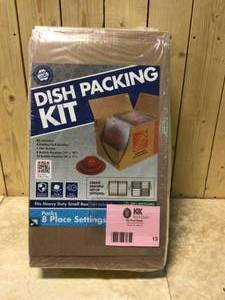 Pratt Retail Specialties Dish Packing Kit Plus Glass Divider Moving Kit Customer Returns See Pictures