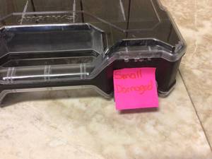 STORAGE CASE BLK SMALL DAMAGE Customer Returns See Pictures