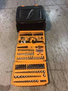 GEARWRENCH 14 in. and 38 in. Drive 90-Tooth Standard and Deep SAEMetric Mechanics Tool Set in 3-Drawer Storage Box (232-Piece) Customer Returns See Pictures