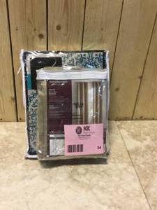 Henna Teal Rod Pocket Blackout Curtain - 50 in. W x 96 in. L Customer Returns See Pictures
