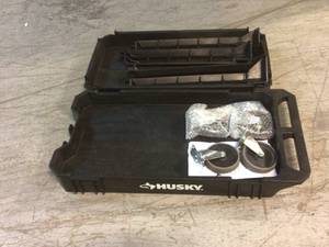 Husky 2-Tier Plastic 4-Wheeled Service Cart in Black Customer Returns See Pictures