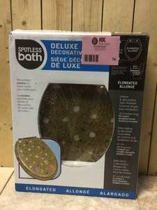 Ginsey Elongated Closed Front Toilet Seat in Sea Isle Resin Customer Returns See Pictures