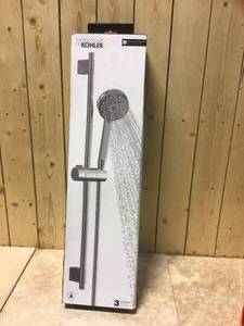 KOHLER Awaken 3-Spray Function Hand Shower with Slide Bar Kit in Vibrant Brushed Nickel Customer Returns See Pictures
