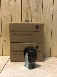 Husky 5 in. Black PP Caster Kit for Ready-to-Assemble Steel Garage Base Cabinets Customer Returns See Pictures