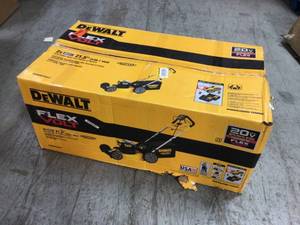 21 in. 20-Volt Cordless Electric Manual Walk Behind Self Propelled Mower with No Battery   and Charger by DEWALT Customer Returns See Pictures