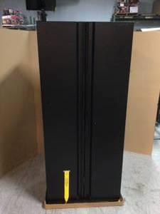 Heavy Duty Welded 20-Gauge Steel Freestanding Garage Cabinet in Black (36 in. W x 81 in. H x 24 in. D) by Husky Customer Returns See Pictures