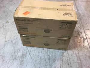 Lot of 2 Howell 52 in. Indoor Chrome Downrod Mount Crystal Chandelier Ceiling Fan with Light Kit and Remote Control by Parrot Uncle Customer Returns See Pictures