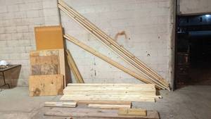 lot 58 image: Large Construction Lumber 2x4s and Project Wood