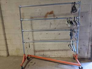 lot 73 image: OSHA Orange Base 4 Tier Z-Rack 64L x 24W x 70H