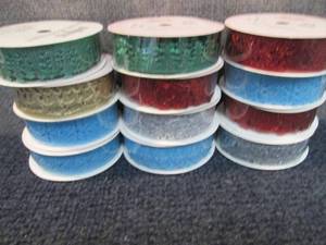 12- 9ft Rolls Die Cut Assorted Ribb...