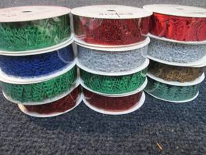 12- 9ft Rolls Die Cut Assorted Ribb...