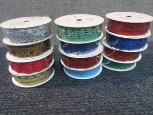 12- 9ft Rolls Die Cut Assorted Ribb...