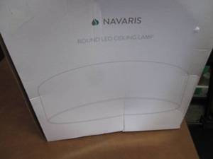 Navaris Round LED Ceiling Lamp in g...