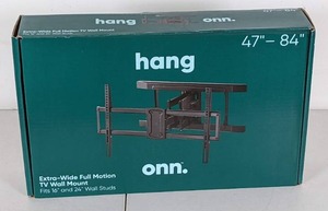 lot 45 image: Hang onn. Full Motion TV Wall Mount for TVs 47-84