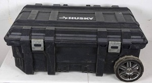 lot 29 image: Husky 25 gal. Mobile Utility Work Cart for Tool Storage, Black