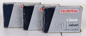 lot 22 image: Federal Shot Gun Shell Slugs 16GA and (2) 20GA Packs