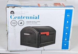 lot 32 image: Architectural Mailboxes, Centennial Pewter, Extra Large, Steel, Post Mount Mailbox