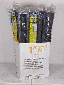 lot 90 image: 2 in. IPS x 1 in. 3 Lengths Semi Slit Polyethylene Pipe Insulation (88 Pieces)