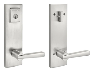 lot 36 image: Baldwin Prestige Spyglass With Spyglass Entrance Set - Satin Nickel