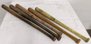 lot 12 image: A Bundle of Old Wooden Baseball Bats