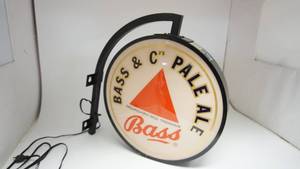 lot 7 image: Bass & Co. Pale Ale Bass Lighted Bar Sign