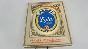 lot 12 image: Pabst Light Beer-One Third Less Calories Naturally Brewed Electric Bar Sign-12 12  x  14 12